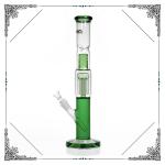 8 Arms Perc Glass Water Pipe With Splash Guard Straight Tube