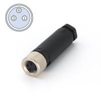 Buy cheap IEC 61076-2-104 M8 Female Connectors Field Wireable Assembled 3 Pin A Code product