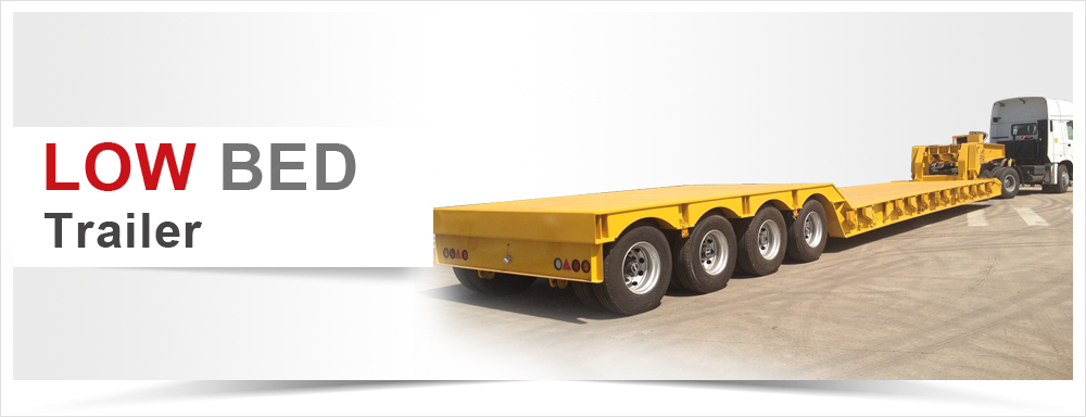 Semi-Trailer 40-120 tons Lowbed Cargo/Utility/Truck Semi-Trailer with 13T FUWA Axles