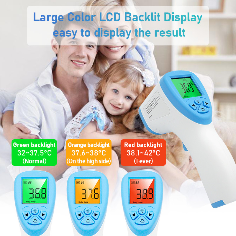 HT808 Backlit LCD Display Thermometer Portable Without Voice Reporting