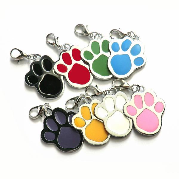 Buy cheap Paw Shape 25mm Dog Identification Tag Pendant Noiseless Dog Tags from wholesalers