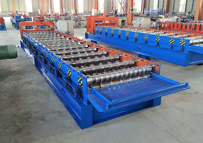 trapezoidal colour coated sheet profile sheet metal roll forming machine price