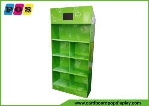 China Merchandise Cardboard Four Shelf Display Stand Equips 7 Inch LCD Screen FL215 on sale