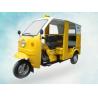 Buy cheap Gasoline Petrol Passenger Motor Tricycle With Driver Cabin And Iron Roof , Yellow from wholesalers