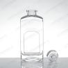 Buy cheap Body Material Glass Clear Bottle for Tequila Liqueur 500ml 1000ml Unique Carved Flat from wholesalers
