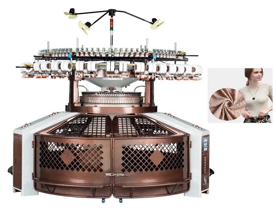 double side Open Width Circular Rib Knitting Machine Auto Stripe Knitting Machine
