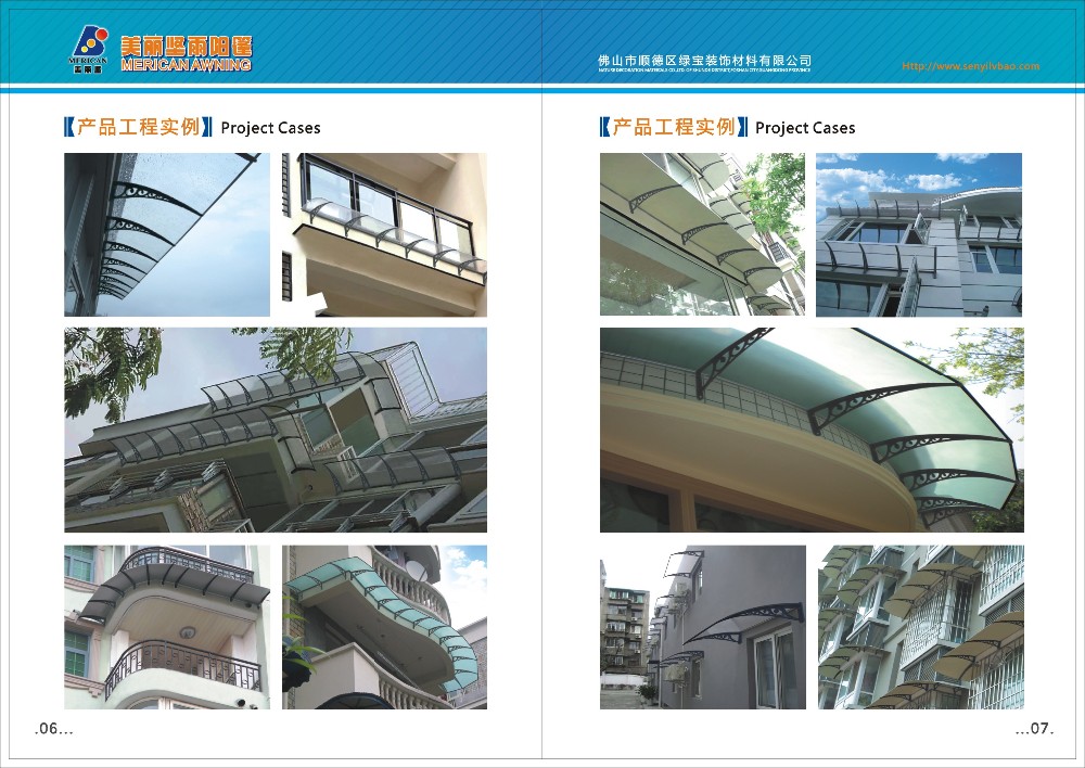 3mm Polycarbonate Sheet Window Canopy Modern Design High Functionality
