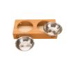 Buy cheap Eco Friendly Bamboo Raised Dog Bowl Feeder Rectangle For Cats from wholesalers