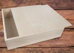 Large Unfinished Wood Box Personalized Natural Color Storage Tray, Wooden Tray