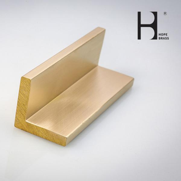 Buy cheap Electroplating Surface CuZn39Pb3 Brass L Channel For Interior Decoration Lock from wholesalers