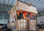Big Dinosaur Inflatable Pirate Ship With Slide Enviroment - Friendly