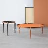Buy cheap Round Metal Leg Italian Design Leather Modern Coffee Table from wholesalers