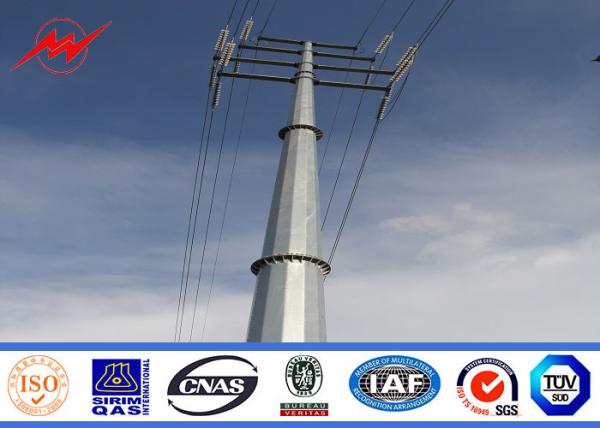 Buy cheap Steel Utility Galvanized Steel Transmission Poles , Shock Resistance Power Line Pole from wholesalers