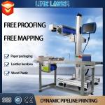Fiber Online Flying Laser Marking Machine for Tube Wire PVC Graphic Format