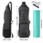 Durable Full Zip Yoga Backpack Fits 1/2 Inch Thick Yoga Mat Carrying Bag For