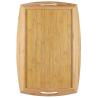 Buy cheap extra large bamboo wood bed serving tray with oval handle from wholesalers