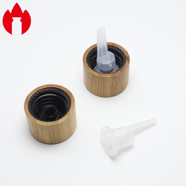 Buy cheap 18mm Bamboo Threaded Plastic Screw Caps For Essential Oil Bottle from wholesalers