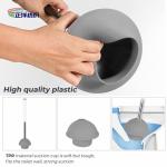 12" Bathtub Long Handle Cleaning Brush TPR Silicone Material Toilet Brush With