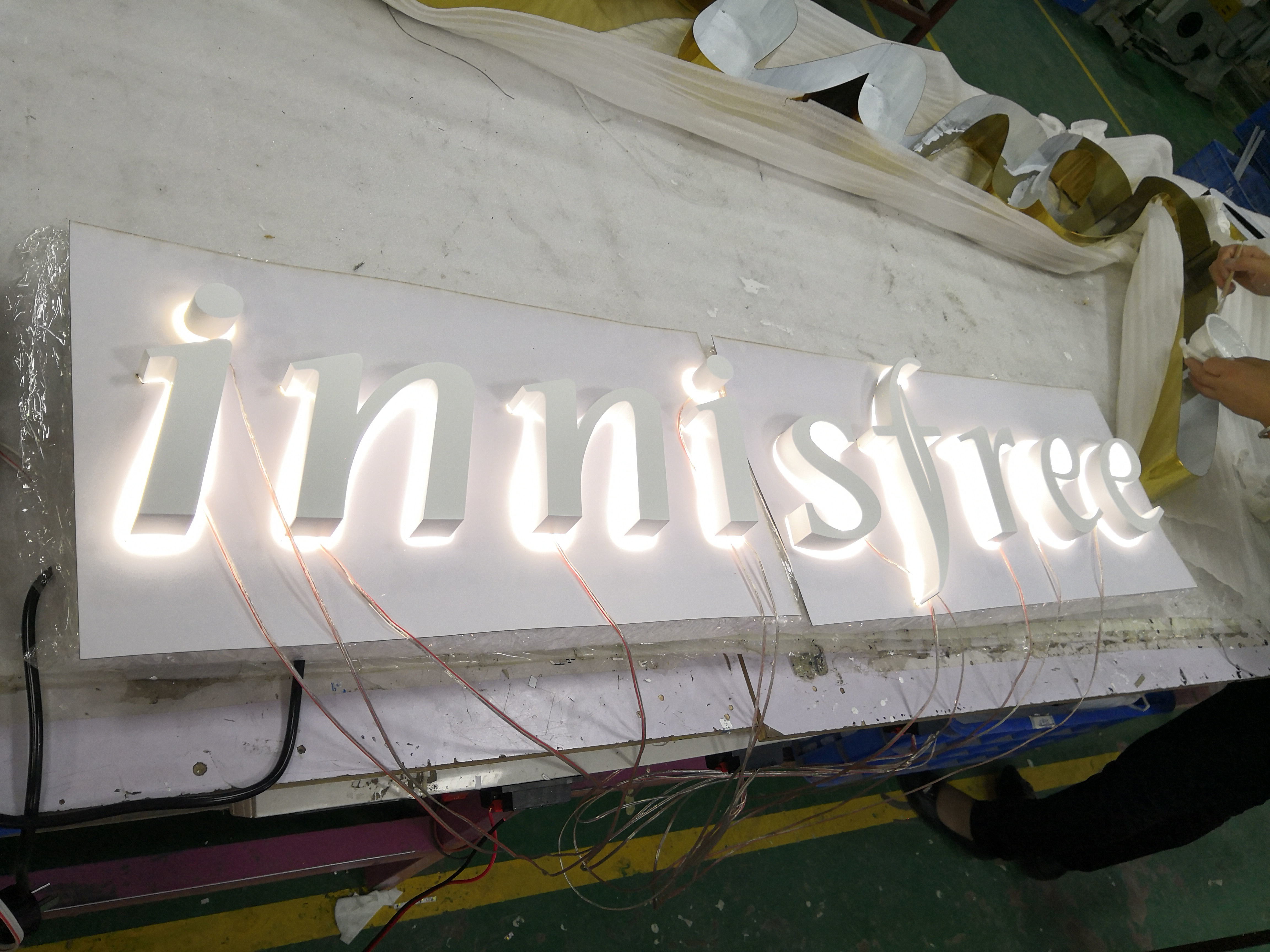 Stainless Steel Backlit Channel Letter Signs 40mm Depth 4000K