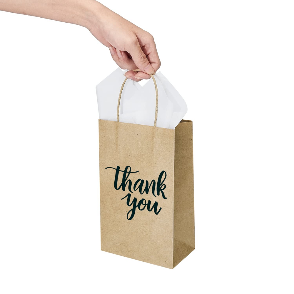 Customized Logo Zhejiang Personalized Design Custom Picture Kraft Paper Bags With Thank You
