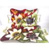 Buy cheap 32cmx20cm Restaurant Custom Art Painted Glass Compote from wholesalers