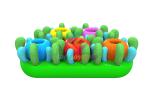 0.55mm Inflatable Sports Games Plant Themed Raffle Machines
