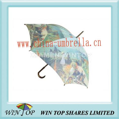 Buy cheap 23" Heat Transfer Printing Wood Art Umbrella from wholesalers