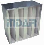 Plastic V Cell Terminal HEPA Filter , Low Pressure Drop V Bank HEPA Filter