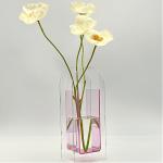 U Shape Plexiglass Acrylic Floral Stands , Acrylic Centrepiece Stand Custom
