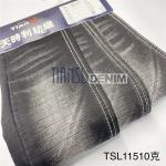 Black Heavy Fake Knitted Jeans Slub Denim Fabric By The Yard 12 Oz