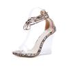 Buy cheap JBPU01 Beige OEM Womens Wedge Heeled Shoes Sexy Snake Printed from wholesalers
