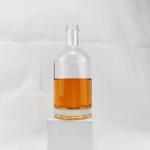 Round 750ml Vodka Spirit Bottle With Custom Glass Bottle and Cap Color Custom