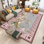 North European Flower Floor Carpet Rug For Home Non Slip