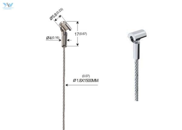 Buy cheap 1.8MM Diameter Stainless Steel Cobra End Cable For Hanging Artwork And Pictures from wholesalers
