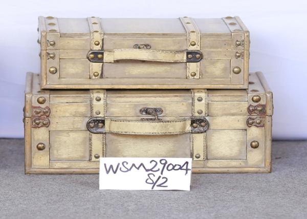 Buy cheap L40x27x14.5 Plywood Ivory Treasure Chest Storage Trunk from wholesalers