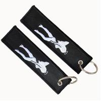 Buy cheap OEM Factory Custom Color Double-sided Woven Label Twill Fabric Embroidery product