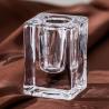 Buy cheap Mini Square Glass Taper Candle Holder Crystal Clear 4 X 4 X 6cm from wholesalers