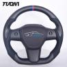 Buy cheap Black Tesla Carbon Fiber Steering Wheel High Heat Resistance Durability from wholesalers