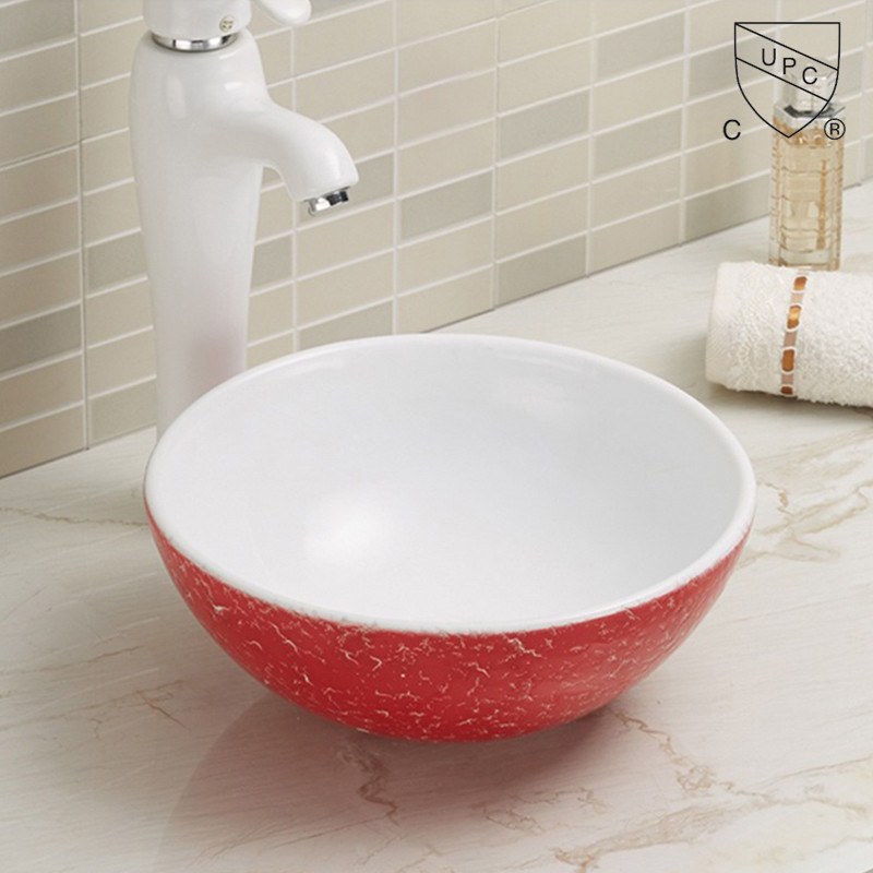 Painted Matt Color New Vanity Bathroom Top Mount Basin Laboratory Round Ceramic Sink