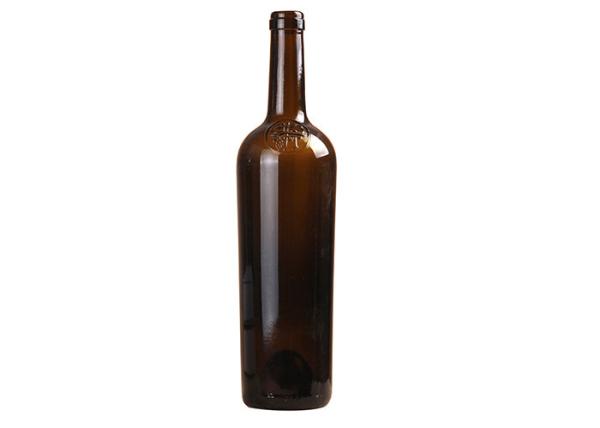 Buy cheap Elegant Amber Empty Glass Wine Bottles Custom Logo Round Shape from wholesalers