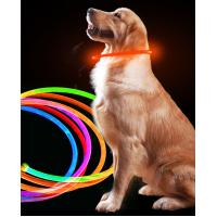 Buy cheap Rechargeable Led Leather Dog Collars Light Up Flashing Dog Collar product