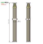 15m pneumatic telescopic mast 400kg payloads NR-3.4-15-400N-7S-160-316