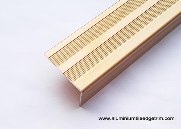 Buy cheap Anti Slip Aluminium Stair Step Edge Nosing Angle Shaped 33 mm x 20 mm from wholesalers