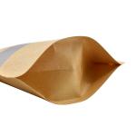 Brown Frosted Window Height 20cm Kraft Paper Pouches