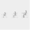 Buy cheap Minimalist Classroom Study Desk with Custom White Wooden Manual Standing Desk and Storage from wholesalers