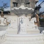 Marble Water Fountain Hand Carved Stone Horse Sculpture Fountains for Sale