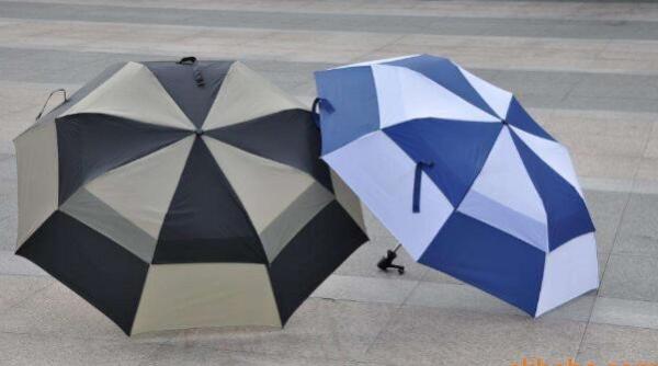 Buy cheap 2 Big Folding Automatic Golf Umbrella Double Layers Fiberglass Shaft / Ribs from wholesalers