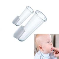 Buy cheap Soft Bristle Finger Brush 22mm OEM Baby Feeding Silicone product