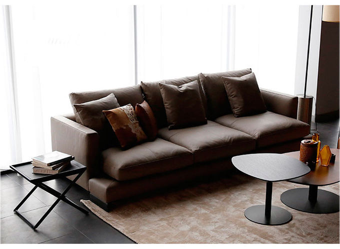 Italian Modern Living Room Leather Soft Sofa House Type L Princess Combination Head Layer