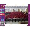 Buy cheap Red Church Hall Theater Room Seating With Row Number Rubber Wood Arm Rest from wholesalers
